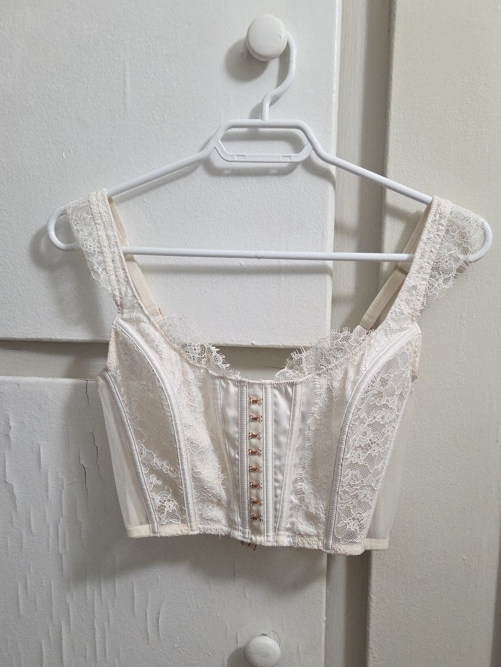 Victoria's Secret Ivory Lace Corset Bralette